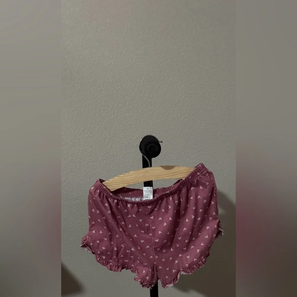 Carter's Maroon Pajama Shorts with Heart Design